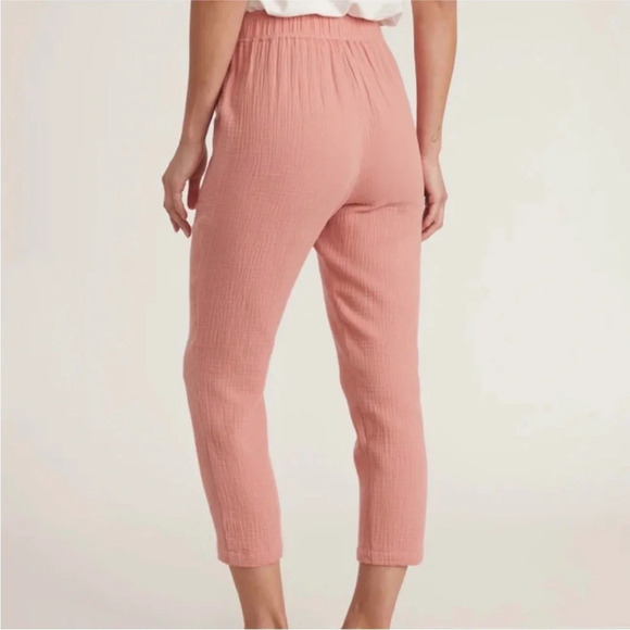Marine Layer Paula Easy Tapered Pink Gauzy Cotton Pant Size S NWT - Picture 11 of 14